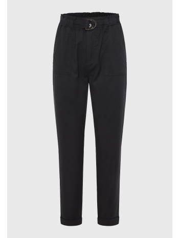 lyocell blend παντελόνι με ζώνη στη μέση