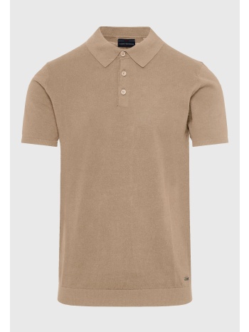 πλεκτή polo μπλούζα σε μελανζέ πλέξη