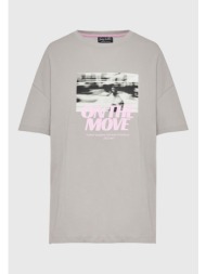 loose fit γυναικείο t-shirt με φωτογραφικό τύπωμα