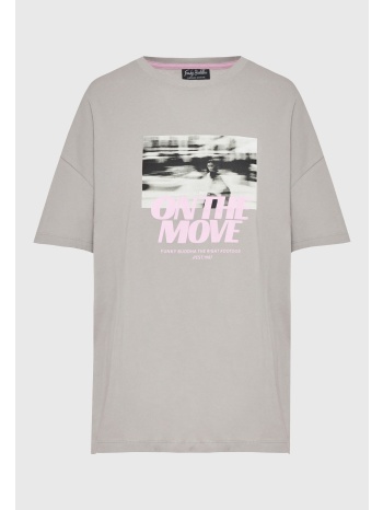 loose fit γυναικείο t-shirt με φωτογραφικό τύπωμα