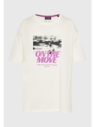 loose fit γυναικείο t-shirt με φωτογραφικό τύπωμα