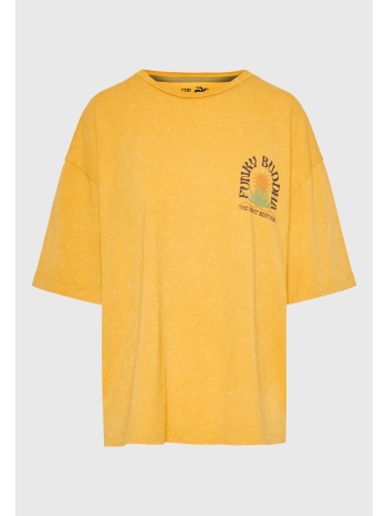 oversized garment dyed t-shirt με τύπωμα στην πλάτη
