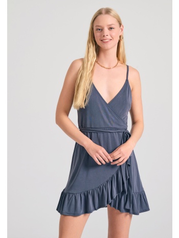 mini κρουαζέ φόρεμα με βολάν