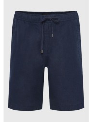 comfort fit garment dyed λινή βερμούδα