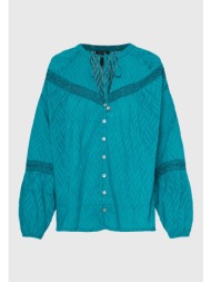 γυναικείο loose fit πουκάμισο σε ζακάρ ύφανση