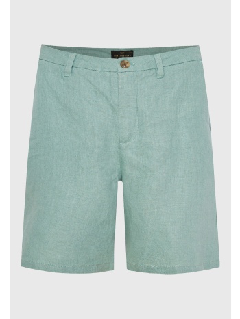 ανδρική comfort fit λινή βερμούδα