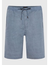 comfort fit garment dyed λινή βερμούδα