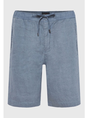 comfort fit garment dyed λινή βερμούδα