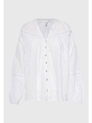 γυναικείο loose fit πουκάμισο σε ζακάρ ύφανση