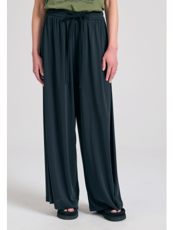 wide leg παντελόνα με δέσιμο με κορδόνι
