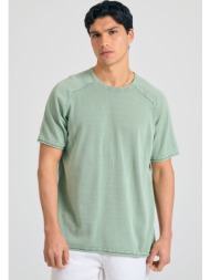 relaxed fit garment dyed πλεκτή μπλούζα