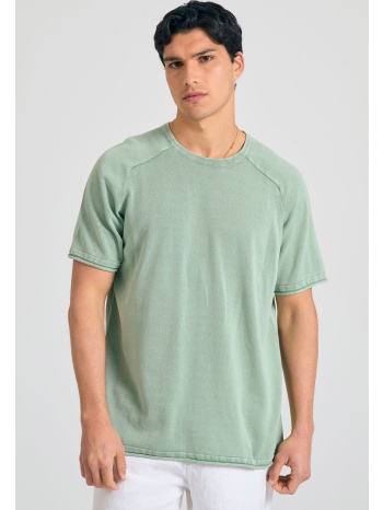 relaxed fit garment dyed πλεκτή μπλούζα