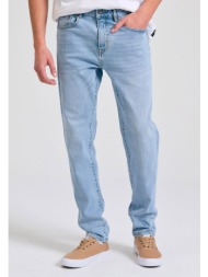slim tapered fit τζιν παντελόνι με ελαφρύ ξεθώριασμα