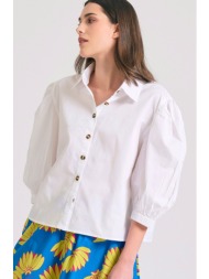 γυναικείο oversized πουκάμισο με puffer μανίκια