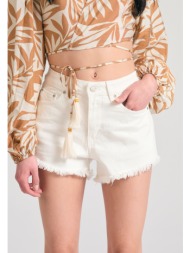 γυναικείο τζιν σορτς με raw edges
