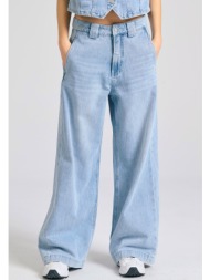 γυναικείο loose fit τζιν παντελόνι με washed effects