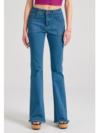 γυναικείο skinny fit τζιν παντελόνι με raw edges