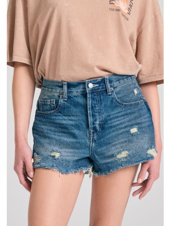 γυναικείο τζιν σορτς με destroyed effects