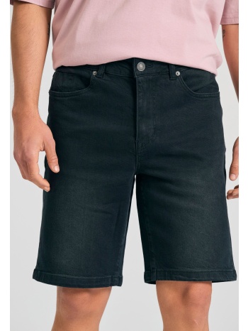 ανδρική τζιν βερμούδα με ελαφρύ ξεθώριασμα