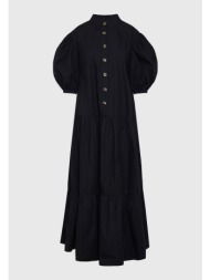 μάξι σεμιζιέ φόρεμα με βολάν