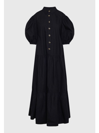 μάξι σεμιζιέ φόρεμα με βολάν