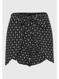 linen blend σορτς με δέσιμο στη μέση