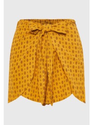 linen blend σορτς με δέσιμο στη μέση