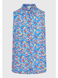 γυναικείο φλοράλ αμάνικο πουκάμισο