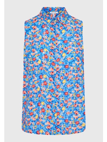 γυναικείο φλοράλ αμάνικο πουκάμισο