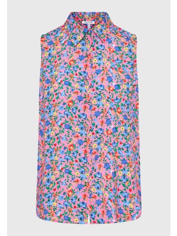 γυναικείο φλοράλ αμάνικο πουκάμισο