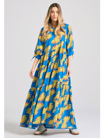 loose fit maxi φόρεμα με exotic τύπωμα