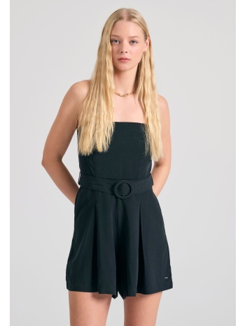 lyocell blend ολόσωμη φόρμα σορτς με ζώνη