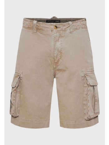 loose fit garment dyed cargo βερμούδα