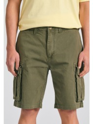 loose fit garment dyed cargo βερμούδα