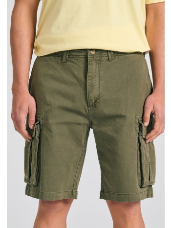 loose fit garment dyed cargo βερμούδα