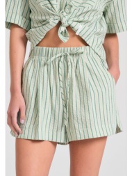 loose fit ριγέ σορτς με ...