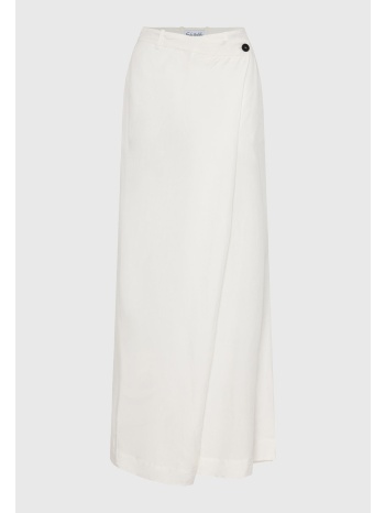 lyocell blend παντελόνι με ασύμμετρο κούμπωμα