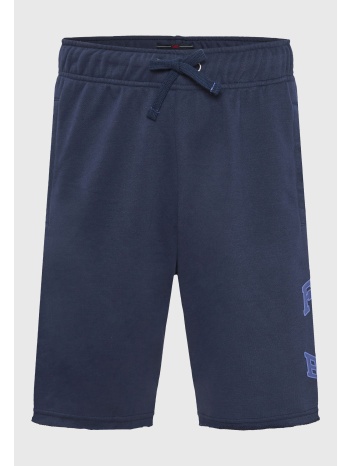 wide leg fit αθλητική βερμούδα με branded τύπωμα