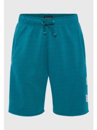 wide leg fit αθλητική βερμούδα με branded τύπωμα