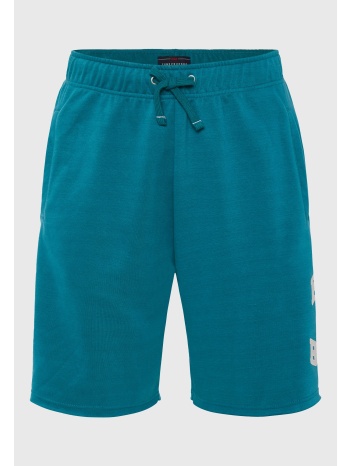 wide leg fit αθλητική βερμούδα με branded τύπωμα