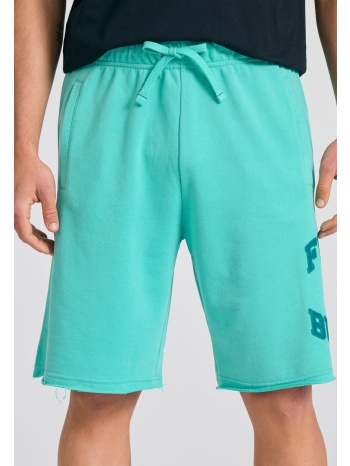 wide leg fit αθλητική βερμούδα με branded τύπωμα