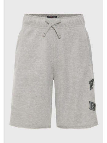 wide leg fit αθλητική βερμούδα με branded τύπωμα