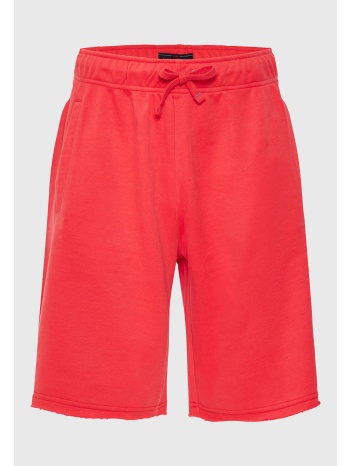 wide leg fit αθλητική βερμούδα με branded τύπωμα