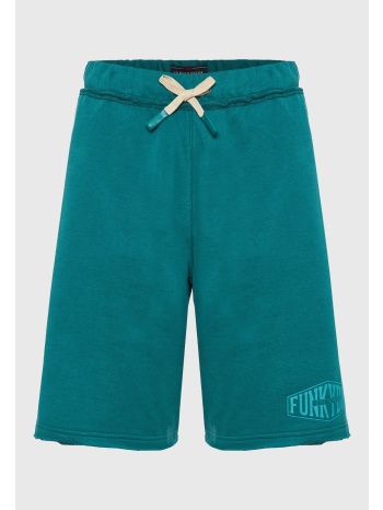 oversized αθλητική βερμούδα με funky buddha τύπωμα