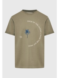 organic cotton t-shirt με text artwork τύπωμα