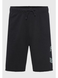 wide leg fit αθλητική βερμούδα με branded τύπωμα