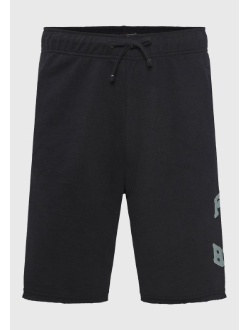 wide leg fit αθλητική βερμούδα με branded τύπωμα