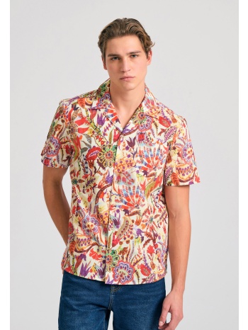 relaxed fit πουκάμισο με tropical τύπωμα