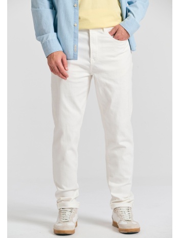 relaxed tapered fit garment dyed τζιν παντελόνι