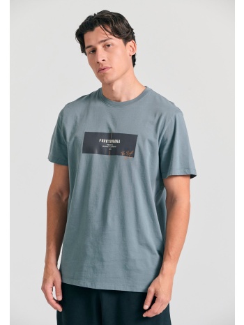 ανδρικό t-shirt με frame τύπωμα στο στήθος